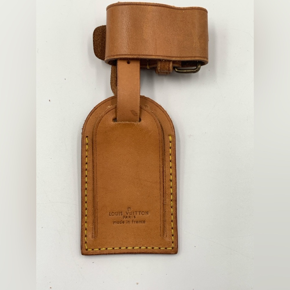 Authentic Louis Vuitton Vachetta Luggage Tag & Poignet Set Made in France